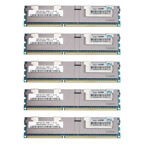 5X 16 Go PC3-8500R DDR3 1066Mhz CL7 240Pin ECC REG Memory RAM 1.5V 4RX4 RDIMM RAM pour Server Workstation