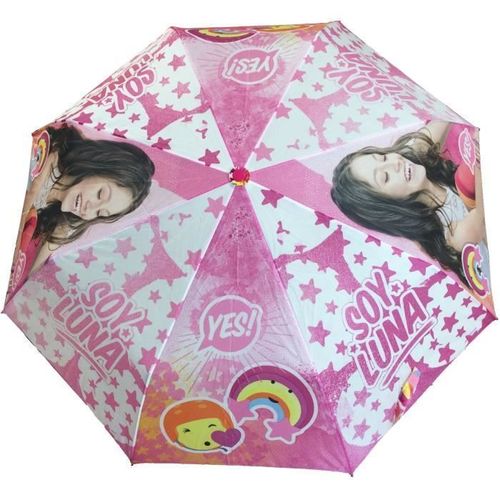 Soy Luna Parapluie Pliable 89 Cm - Ø97 Cm - Replié : 24 Cm - Fille - A Partir De 3 Ans - Livré À L'unité