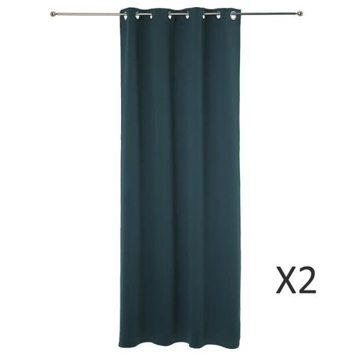 Lot De 2 Rideaux Occultant Orage À Oeillets 135 X 240 Cm