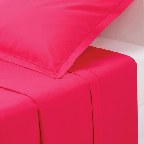 Atmosphera - Drap Plat Fuchsia 180x290 L, 290 X L, 180 Cm Rose