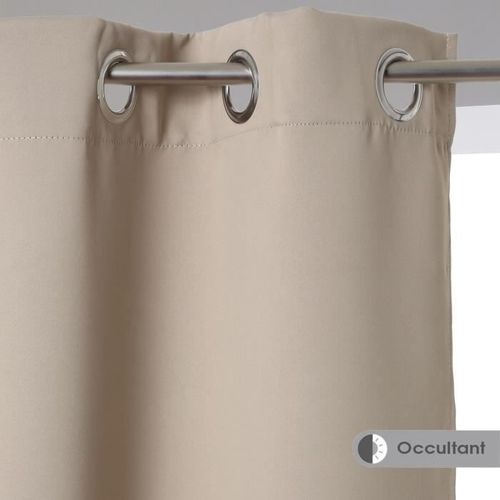 Rideau Occultant Louisa - 140 X 260 Cm - Couleur Lin