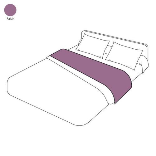 Drap Plat Uni Raisin 180x290 - Sylvie Thiriez