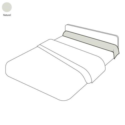 Taie De Traversin Unie En 100% Coton - Naturel - 86 X 200 Cm