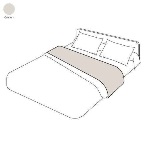 Drap Plat Uni Calcium 180x290 - Sylvie Thiriez