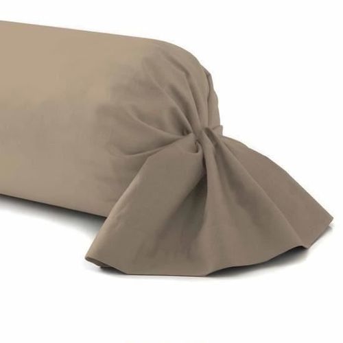 Taie Traversin 45x185 Haute Qualite - 100 % Coton - Taupe Clair - Tcp