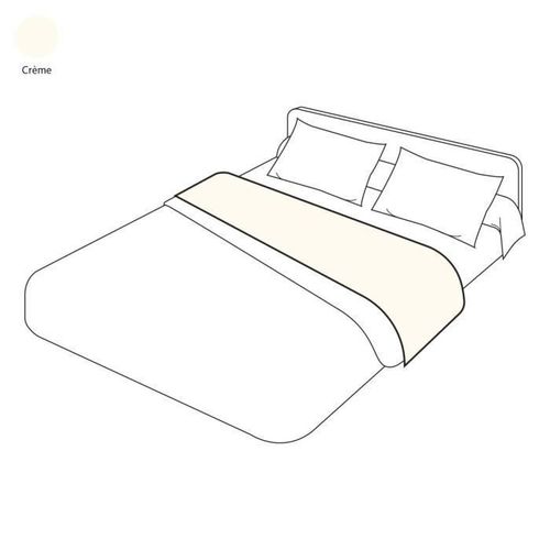 Drap Plat Uni Crème 180x290 - Sylvie Thiriez
