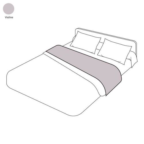 Drap Plat Uni Violine 180x290 - Sylvie Thiriez