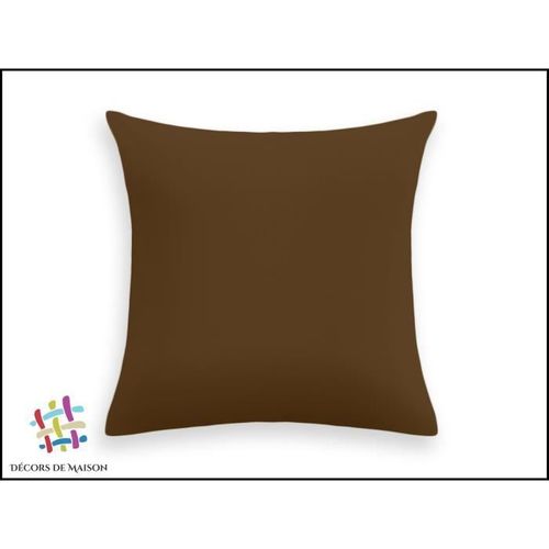 Taie De Traversin En Coton 45 X 185cm-Chocolat-Décors De Maison