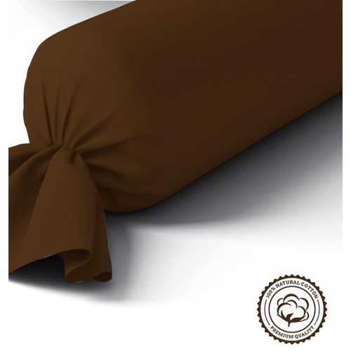 Taie De Traversin 100% Coton 45 X 185cm - Marron