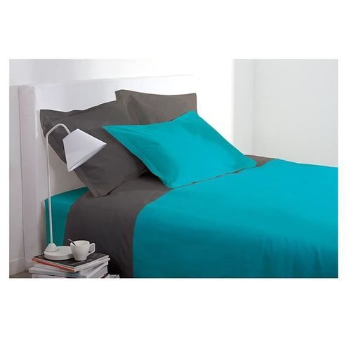 Draps Plats Drap Plat 1 Personne 180x290 Cm 100% Coton - Turquoise