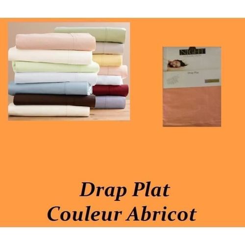 Drap Plat 180x290 Abricotine