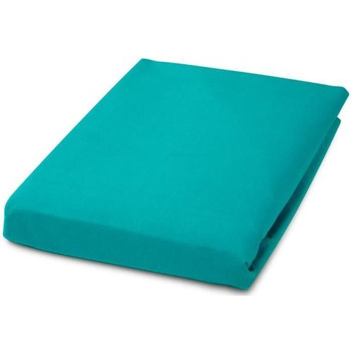 Drap Plat 180x290 - 100% Coton 57 Fils - Turquoise