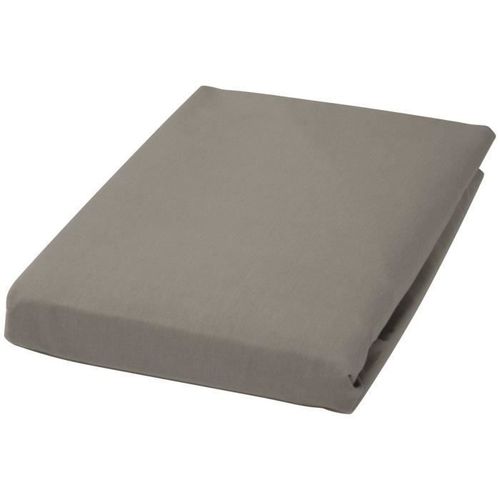 Drap Plat 180x290 - 100% Coton 57 Fils - Taupe