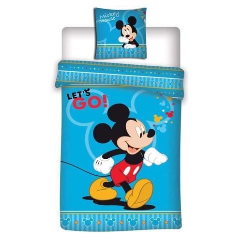 Mickey Parure De Lit Mouse 2 Pièces Pour Enfant - Housse De Couette + Taie 140x2
