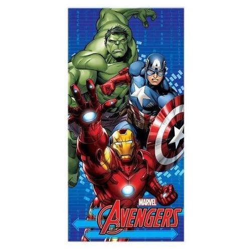 Avengers Serviette De Plage Microfibre 70x140 Cm Rouge, Vert Et Bleu