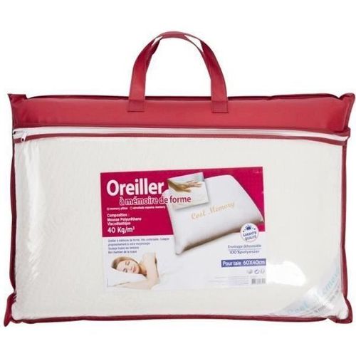 Oreiller Mémoire De Forme Rectangulaire 60x40cm - Confort Nuit Maintien Nuque - 294