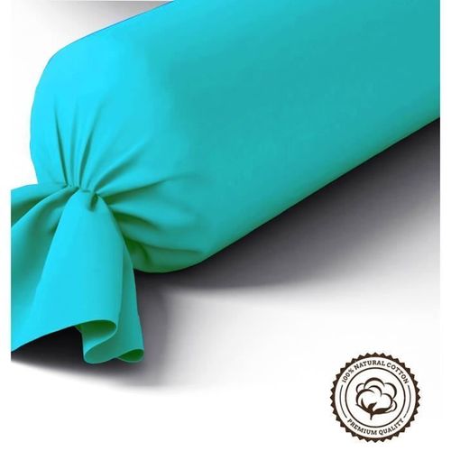Taie De Traversin 100% Coton 45 X 185cm - Turquoise