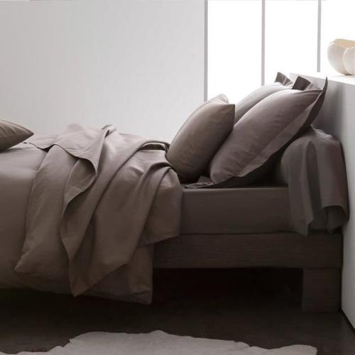 Housse De Couette Unie 220x240cm Bronze 100% Coton Design Actuel