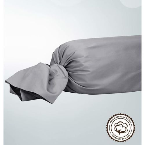 Taie De Traversin 100% Coton 45 X 185cm - Gris