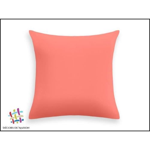 Taie De Traversin En Coton 45 X 185cm-Corail -Décors De Maison