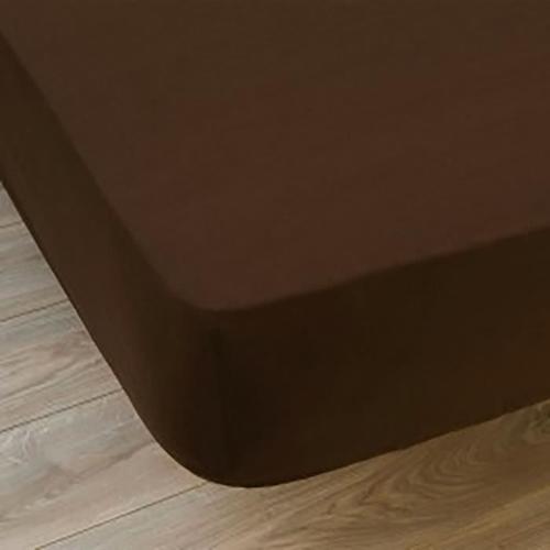 ? Drap Housse 180x200cm Choco - 100%Coton 57fils Instyle Colors ? Bonnet 30cm.