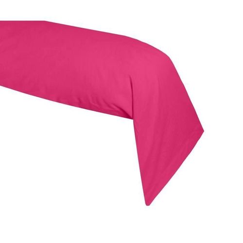 Taie De Traversin 45x185 Cm 100% Coton 57 Fils Gamme Alicia Fuchsia