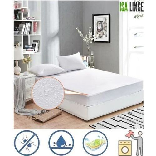 Protège Matelas 160x200 Cm Imperméable - 100% Coton