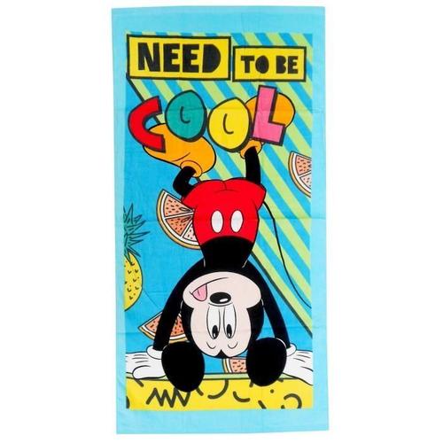 Serviette De Plage Mickey 'to Be Cool' 100% Coton