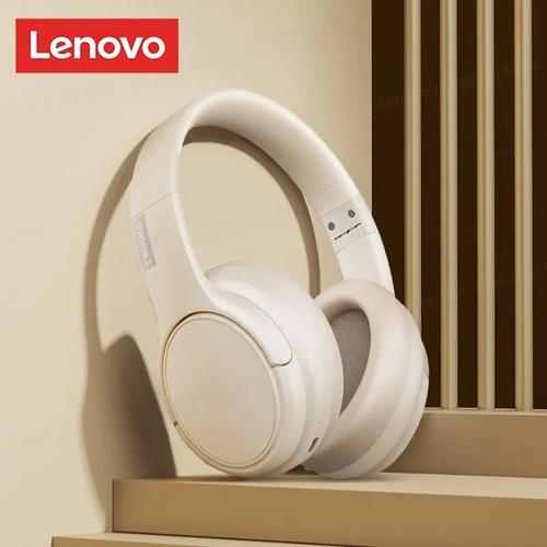 lenovo th20 casque de jeu casque double mode sans fil bluetooth 5.3 pliable sport casque musique ecouteur 2023 nouveau, th20 beige