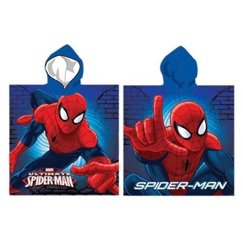 Spiderman Poncho Microfibre 55x110 Cm Rouge Et Bleu