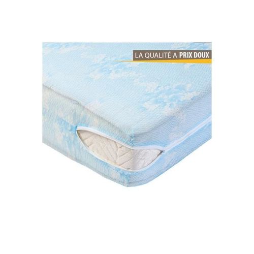 Rénove Matelas - Maille Extensible - 160 X 200 Cm - Bleu