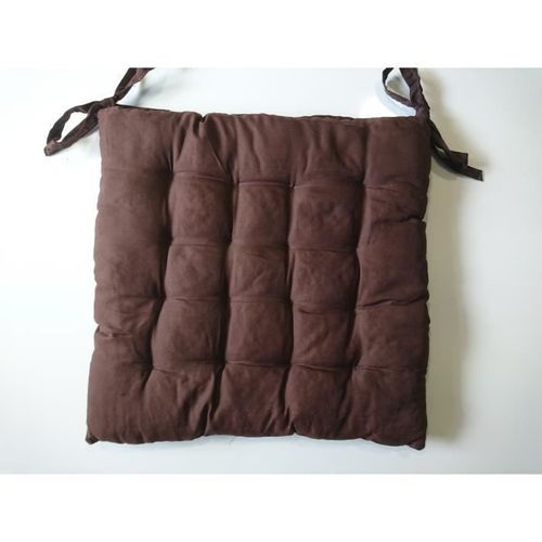 Galettes Chaise Futon 40 X 40 Cm Enveloppe Microfibre Et Intérieur 100% Coton Plusieur Coloris Disponibles Chocolat