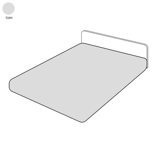 Drap Housse Uni En 100% Coton - Galet - 140 X 190 Cm