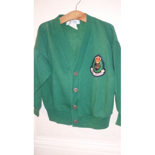 Gilet Garçon Vert Motif University &#34jacadi&#34 Taille 6 Ans