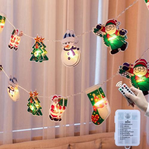 Guirlande lumineuse télécommande décoration de Noël jardin