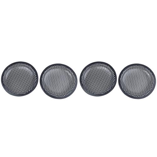 6.5 Pouces M¿¿Tal Ronde Voiture Woofer Couverture Haut-Parleur Grill Noir 4 Pcs