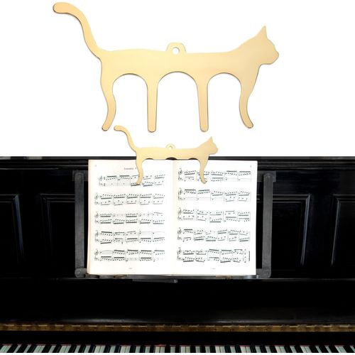 (Or) 1 Pièce Clip Pour Partition En Métal, Clip Pour Pupitre De Musique En Forme De Chat Clip Pour Livre D'extérieur Piano Guitare Violon Clavier Livre