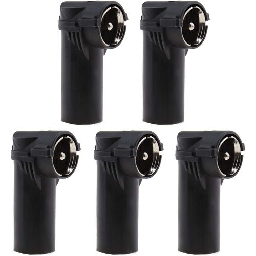 5pcs Din Mâle À Iso Femelle Adaptateur D'antenne Connecteur À Angle Droit Fm/Am D'autoradio Avec Manchon En Plastique Universel