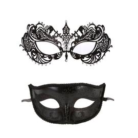 Masque Facial Demi-visage De Couleur Noire, Déguisement De Costume De  Performance De Fête De Bal Vénitien Pour Homme, Mode en ligne