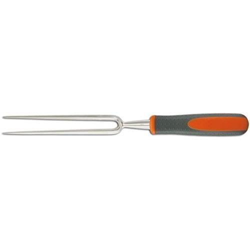 Fourche forgée Sanelli Ambrogio Tecna, 34 cm, Acier inoxydable, Gris / Orange