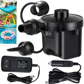 Pompe à Air Électrique 600W - 4 Buses - Gonflage/Dégonflage Rapide - Pour Matelas, Piscine