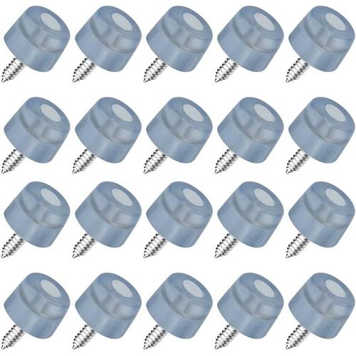 20 Pcs Pieds De Chaise En Caoutchouc À Visser 20 * 18 * 14mm Antidérapant Pour Meubles Protection Anti-Vibration Avec Vis Pour Meubles Armoires Bureaux Tables Canapés