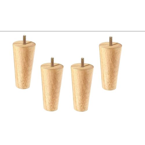 Lot De 4 Pieds De Meuble En Bois, Pieds De Canapé 12cm, Pieds De Canapé Mid-Century Pour Canapés, Lits, Fauteuils, Armoires