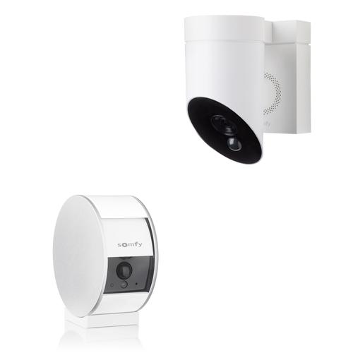 SOMFY 1875252 - 1 caméra intérieure Somfy Indoor Camera et 1 extérieure Somfy Outdoor Camera blanche - Somfy Protect
