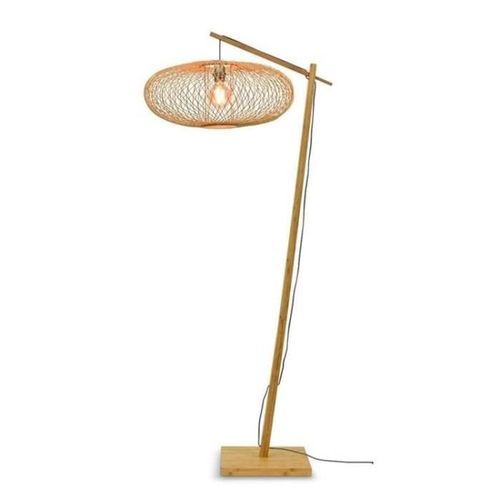 Cango-Lampadaire Bambou Ø60cm H176cm Naturel Good & Mojo Ø 60cm / H 176cm / Base L 36cm L 36cm / Câble D'alimentation L 190cm Beige