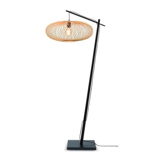 Cango-Lampadaire Bambou Ø60cm H176cm Noir Et Naturel Good & Mojo