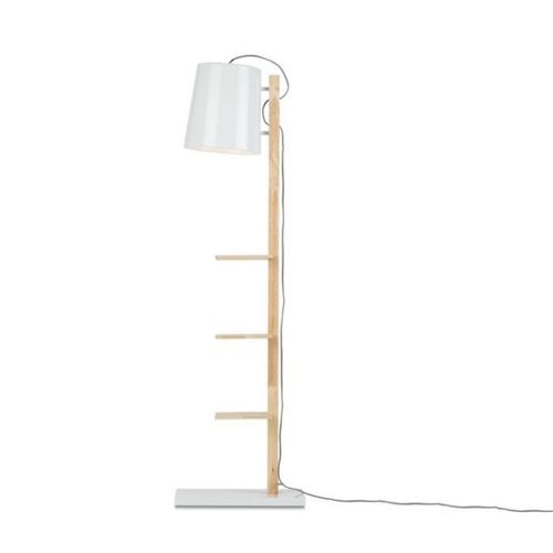 Cambridge-Lampadaire Avec Étagères Métal/Bois H168cm Blanc It's About Romi 168cm / Diffuseur Ø 30cm Et H 32cm / Cordon