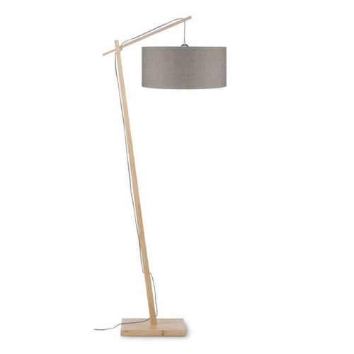 Andes-Lampadaire Bambou & Lin Naturel H176cm Gris Good & Mojo
