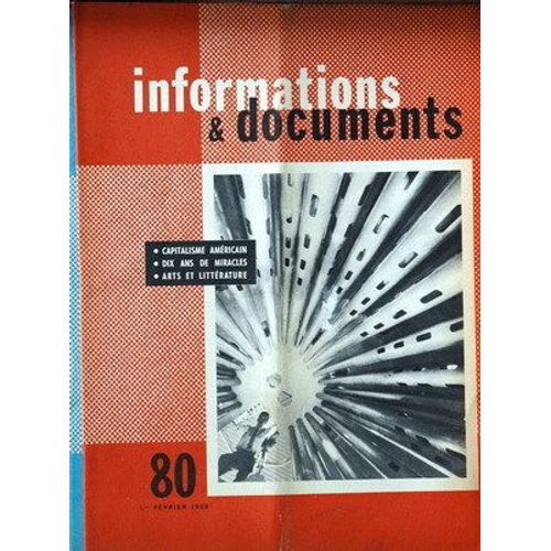 Informations Et Documents N° 80 Du 01/02/1958