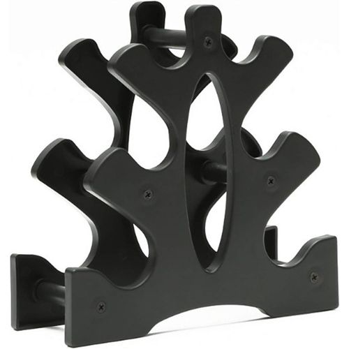 Petit Support D'haltère Rack Support D'haltères À 3 Niveaux Support D'haltères En Plastique Rack De Rangement Haltères Accessoires D'exercice De Sport Pour La Maisons, Forme D'arbre, Noir